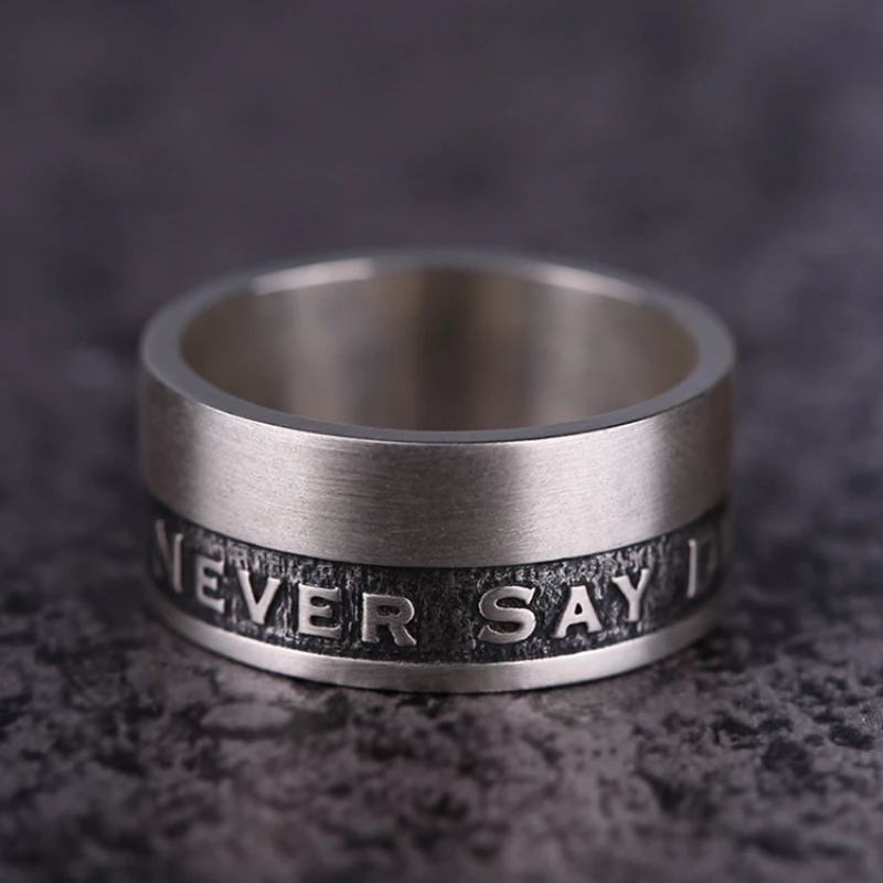 

Custom Yuanshu original custom ring specified to make lettering sterling silver, a couple model niche design simple