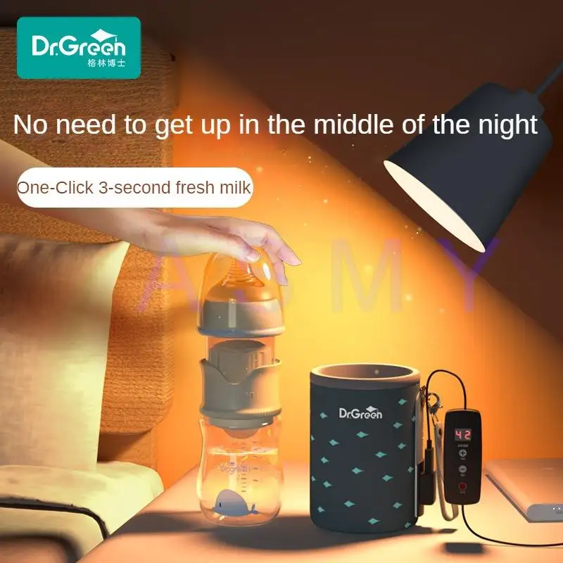 Dr.Green USB Thermostatic Newborn Baby Bottle PPSU/Tritan 150mL-300mL Sealed Isolation Fast Milk Filling Removable/Washable