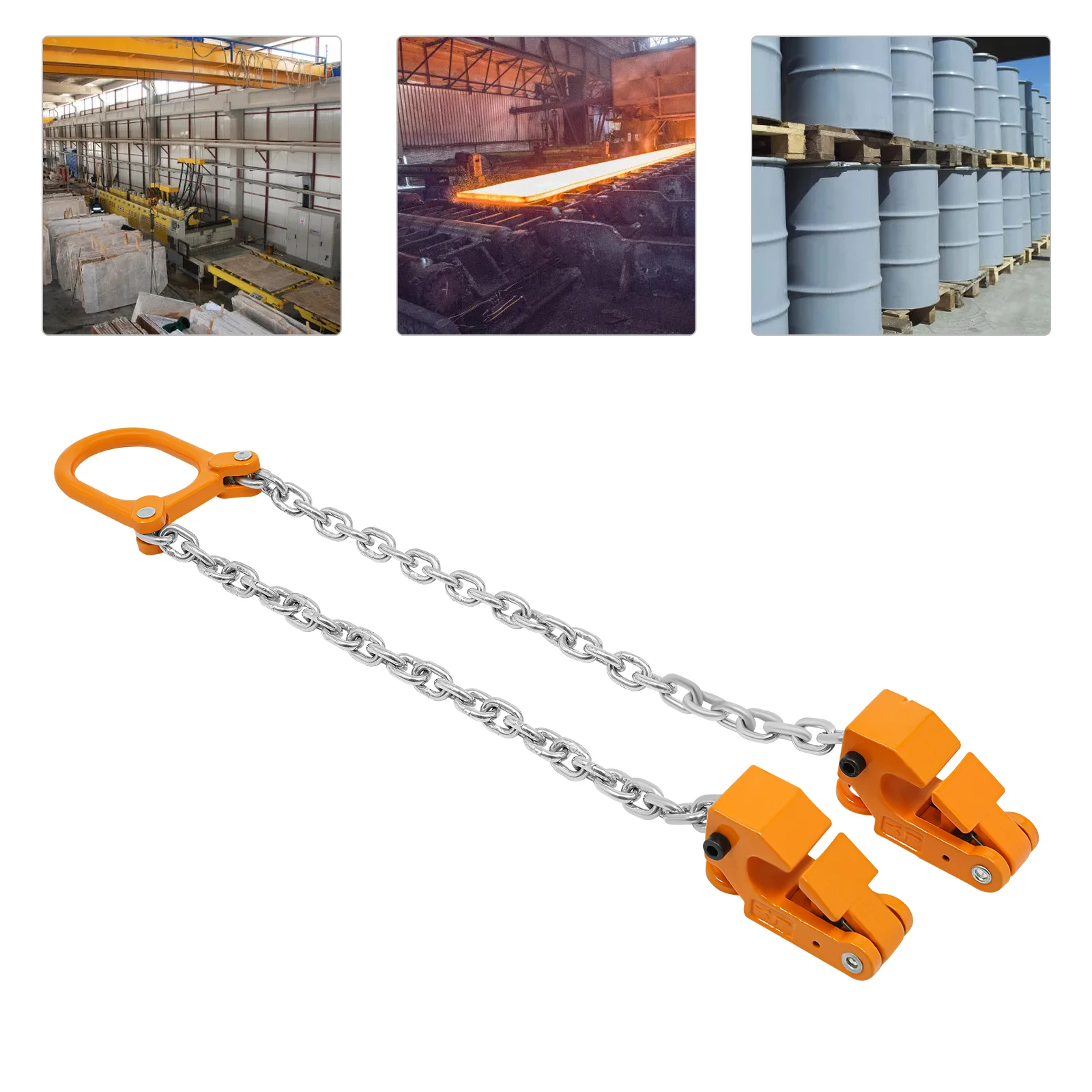 Multi Functional Lifting Pliers Manganese Steel Yellow 1T For Cranes And Forklifts With Top Lifting Eyes Used In Chemical Plants