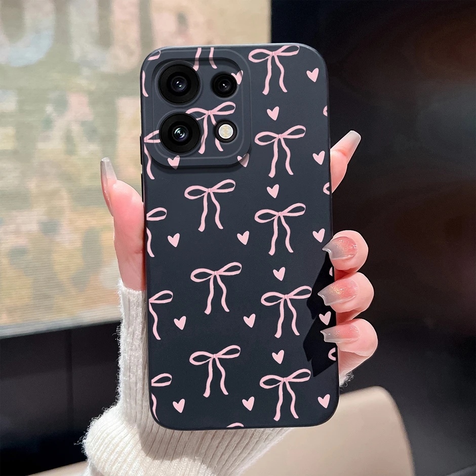 Pink Bowknot Rabbit Camera Protection High-Quality Phone Case Bumper