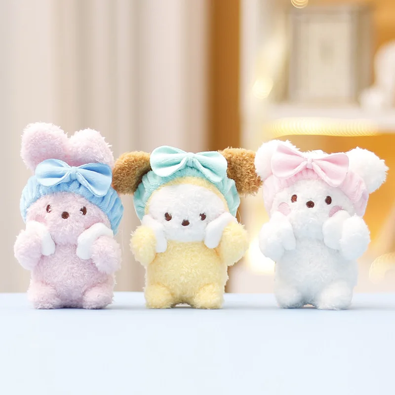 Wholesale 24pcs/lot 10cm wash bear Plush keyring Toy Stuffed animal rabbit dog bath Small pendants Keychain Gifts 2