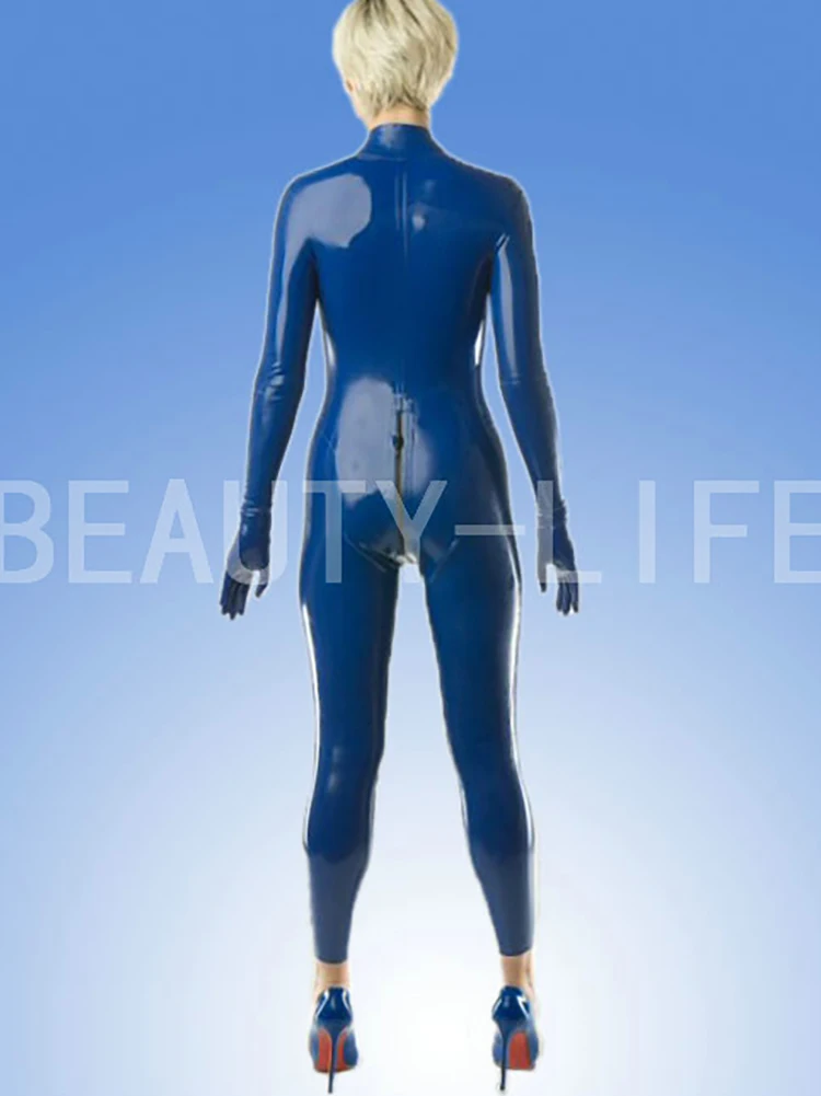 Latex Catsuit Costume Bodysuits with Front or Back Zipper Handmade Customization
