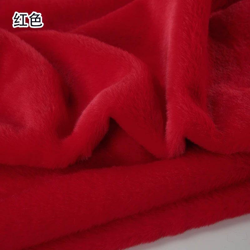 Red Purple Colour Series 8mm imitation otter rabbit Fur Fabric short ...