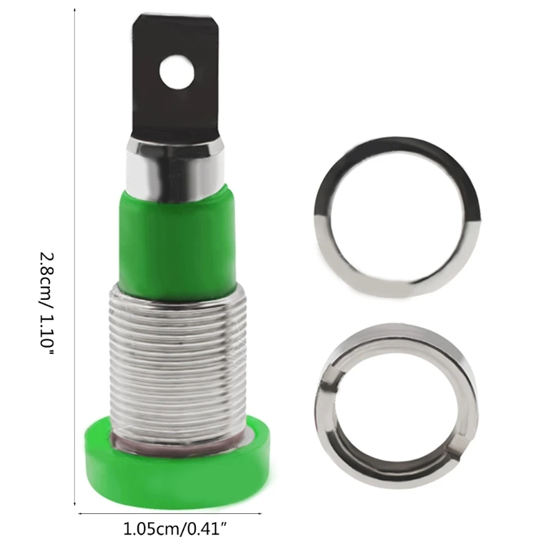 12pcs 4mm 바나나 잭 소켓 여성 어댑터 패널 마운트 바인딩 포스트 M4x28mm 테스트 장비에 적합 30-60VDC 53CF