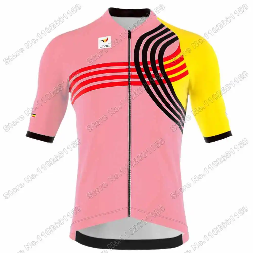 サイクルジャージ半袖　ベルギー代表 メンズ半袖サイクリングジャージセット,ベルギー代表チームの服