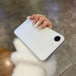 Ultra Thin 0.5mm Matte Transparent TPU Case - Colorful Translucent Back Cover - iPhone 15 Plus (WHITE)
