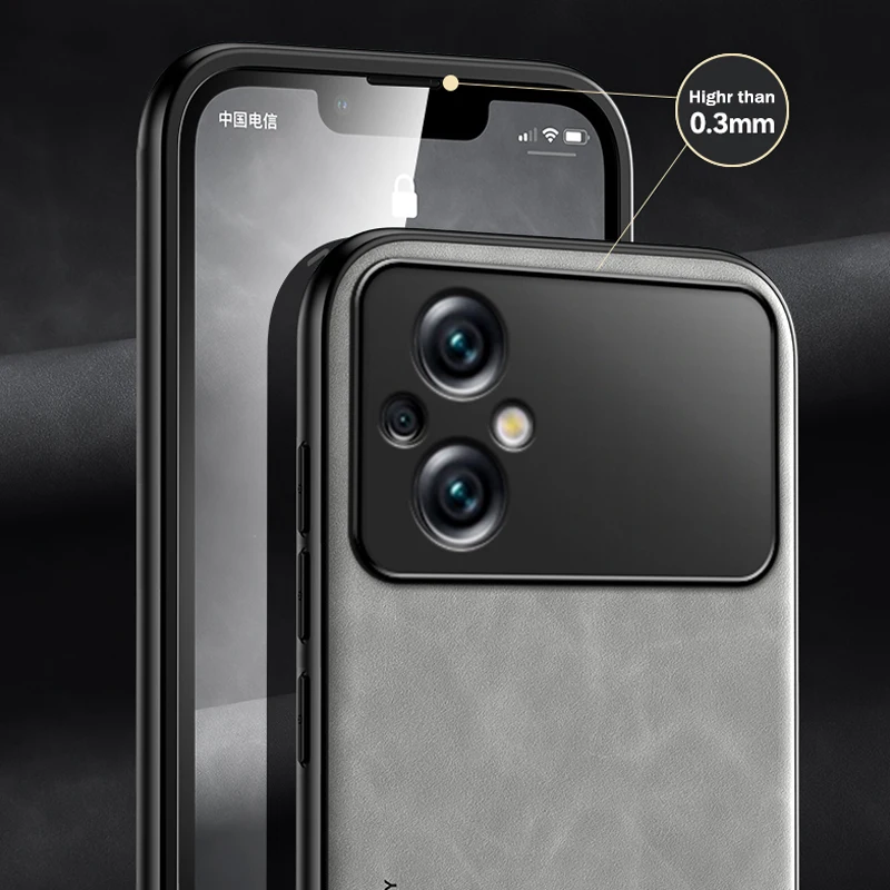 Funda F5 X5 5G Fall C65 M5 Schaffell Leder Zurück Abdeckung Für POCO X3 NFC F3 M3 M4 X4 pro F4 GT Matte Fällen_voghion.com