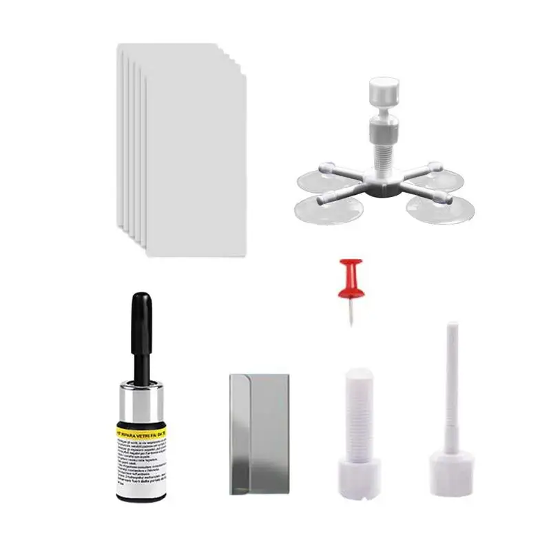 

Windshield Crack Repair Kit Windscreen Glass Car Repair Kit Portable Auto Windscreen Chip Repair Kit Tool For Cracks And Glass