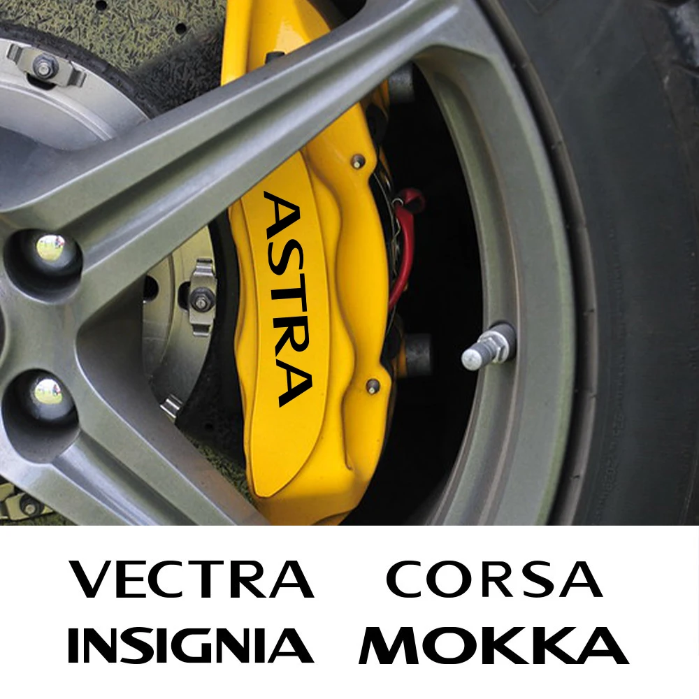 6 шт. наклейки на тормозной суппорт автомобиля Opel Astra H J G Insignia Corsa C D Vectra B Mokka |