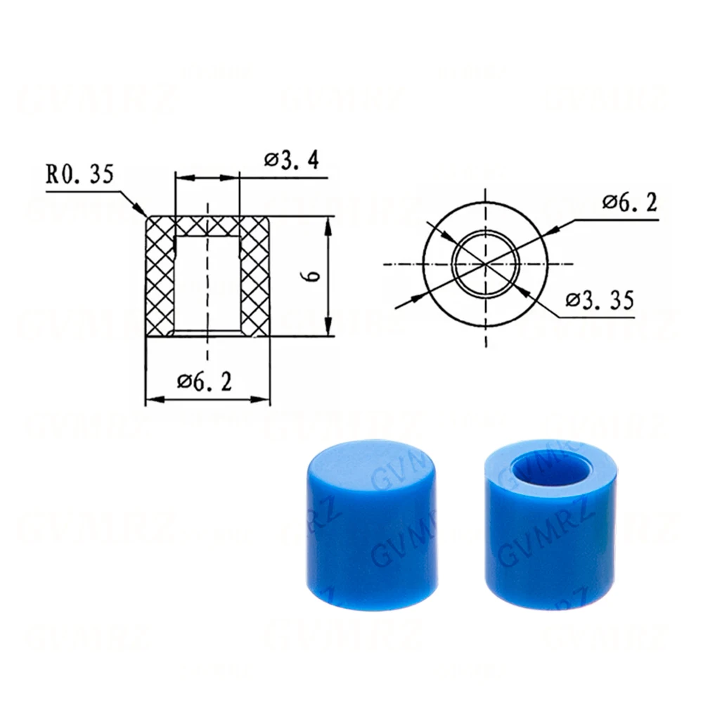 20PCS 3.2mm 높이 6mm 4핀 6*6 마이크로 택트 푸시 버튼 스위치 6x6x4.3/5/6/7/8/9/10MM A56 버튼 캡 스위치 캡 직경