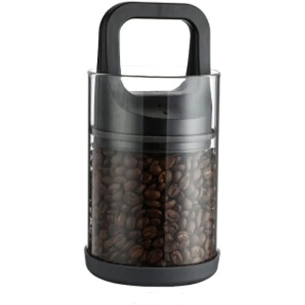 Transparent container, coffee cans, vented and vacuum sealed, fresh beans, moisture-proof storage tank