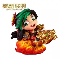 

League of Legends Dragon Flame Jinx Anime Figure Collectibles Ornaments Action Model Game Figures Gift Dolls Toys For Children