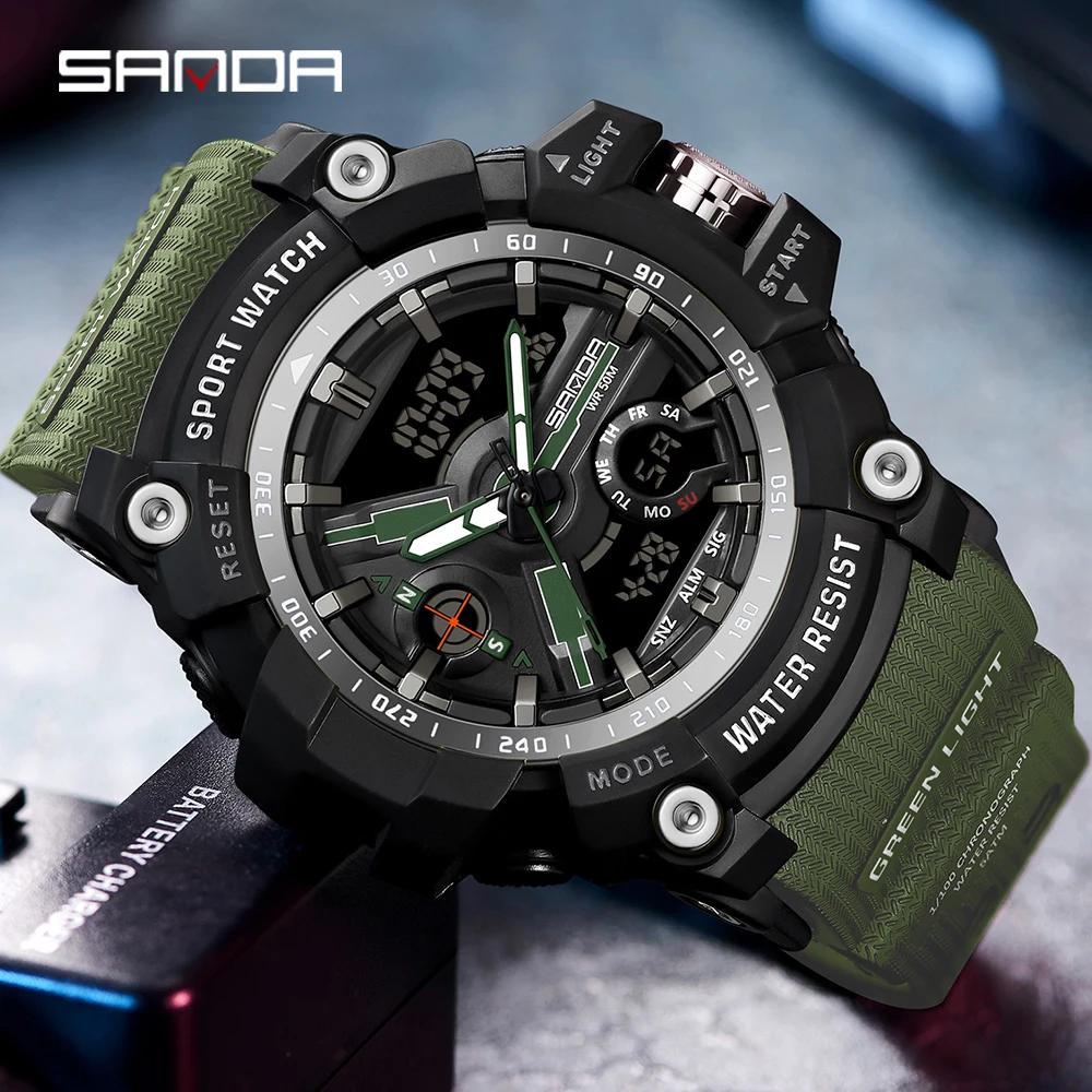 Rugged Waterproof Sport Wristwatch