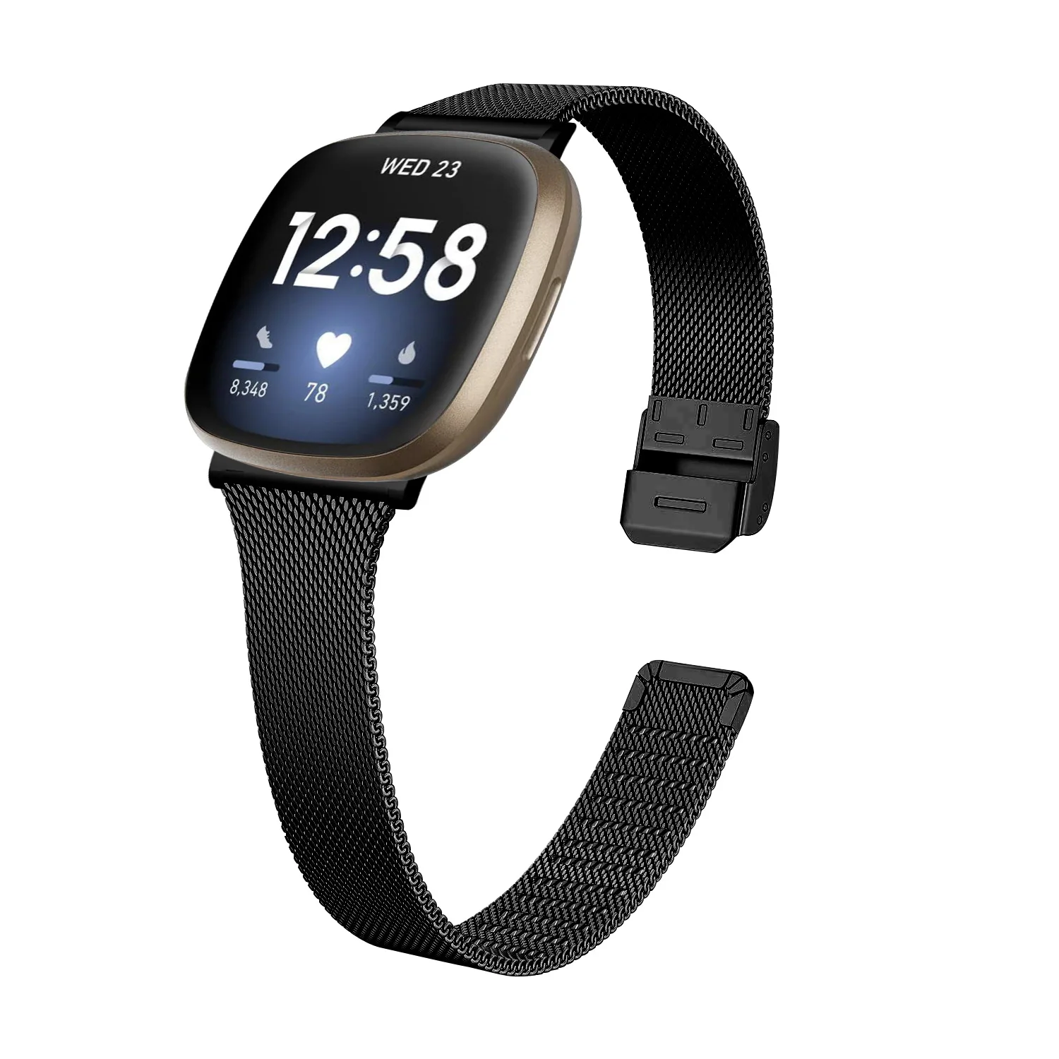 Elegant Milanese Metal Strap Replacement for Fitbit Watches - Classic Wristband Bracelet