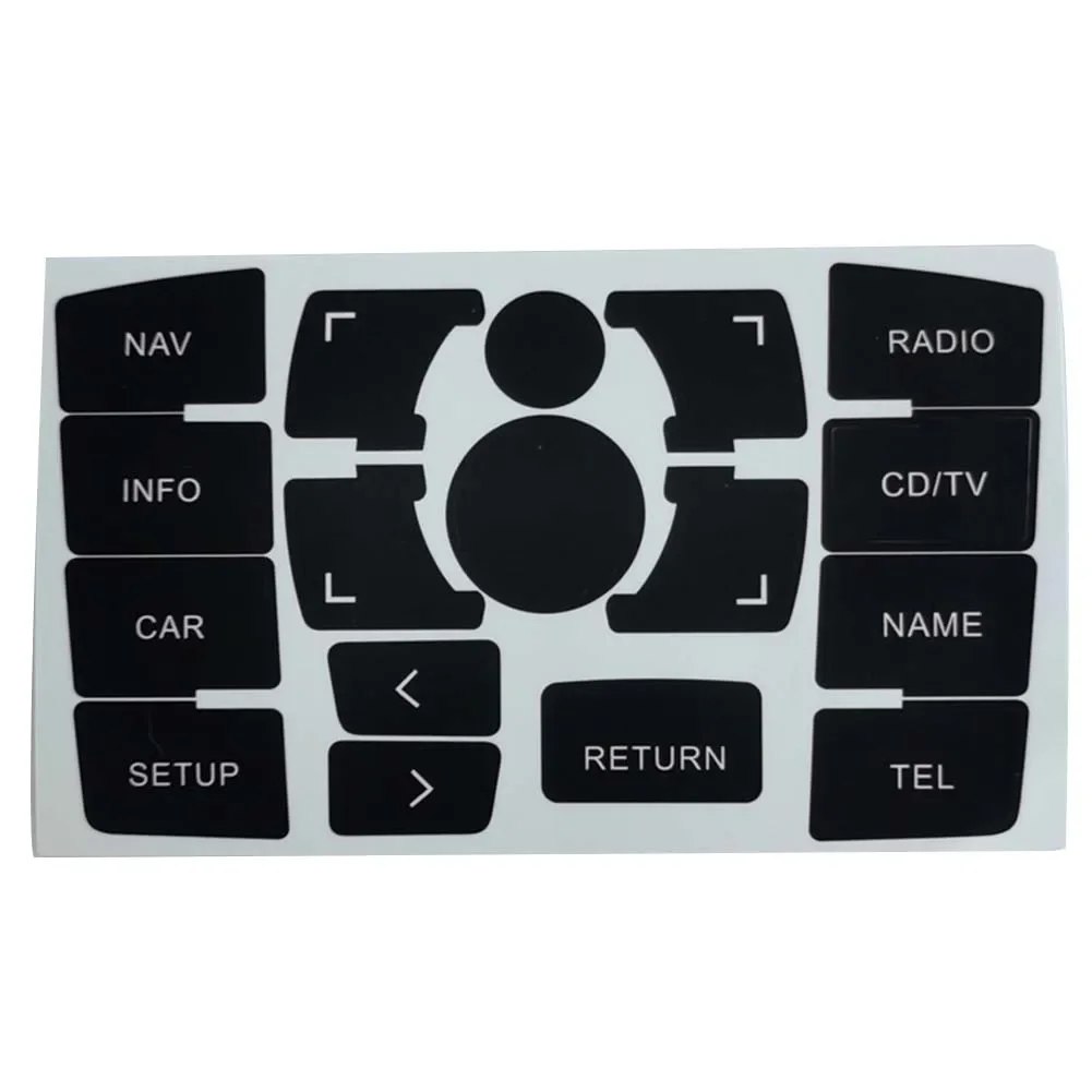 CD Radio Audio Button Repair Sticker for Audi Q7 4L 2003 To 2014 Q7 Tuning Accessories Refinishing Broken Down Console Keys