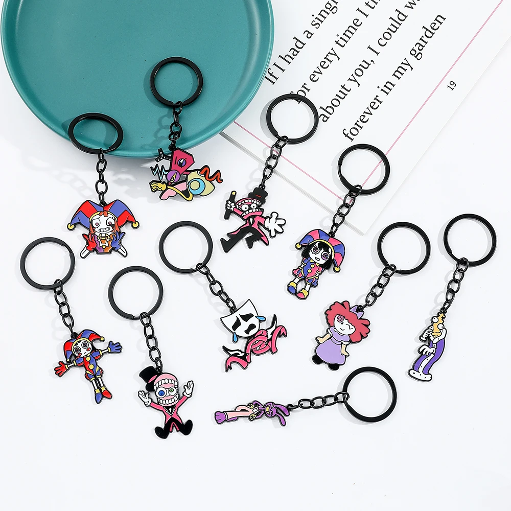 Anime Creativo The Amazing Digital Circus Figure Portachiavi Ciondolo Zaino Adorabile Portachiavi Portachiavi Accessori Regali