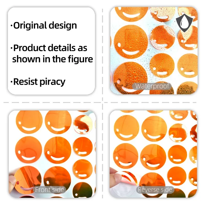 20*29cm Orange Glow in The Dark Circular DIY Wall Stickers for Home Living Room Wall Background Decoration Decal