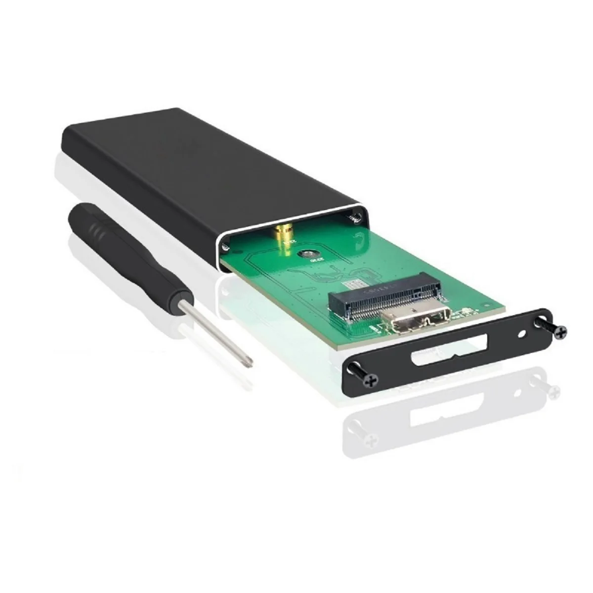 NGFF Hard Disk External M.2 Solid State 5GBPS SSD Cooling Metal Case USB3.0 PC for 2230/2242/2260/2280 Mobile HDD Enclosure