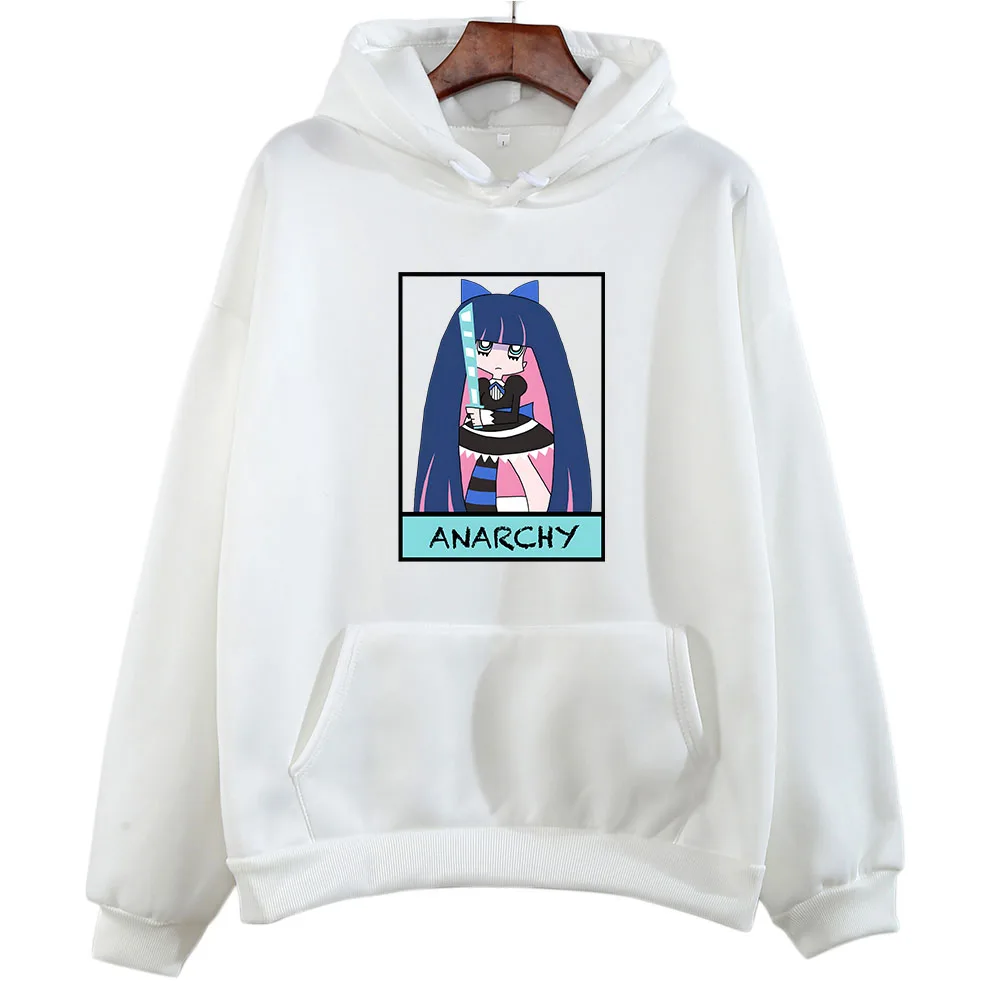

Panty and Stocking Letter Print Hoodies Women Vintage Autumn Loose Hooded Shirt Street Sweatshirt Clothing Oversize Pullovers