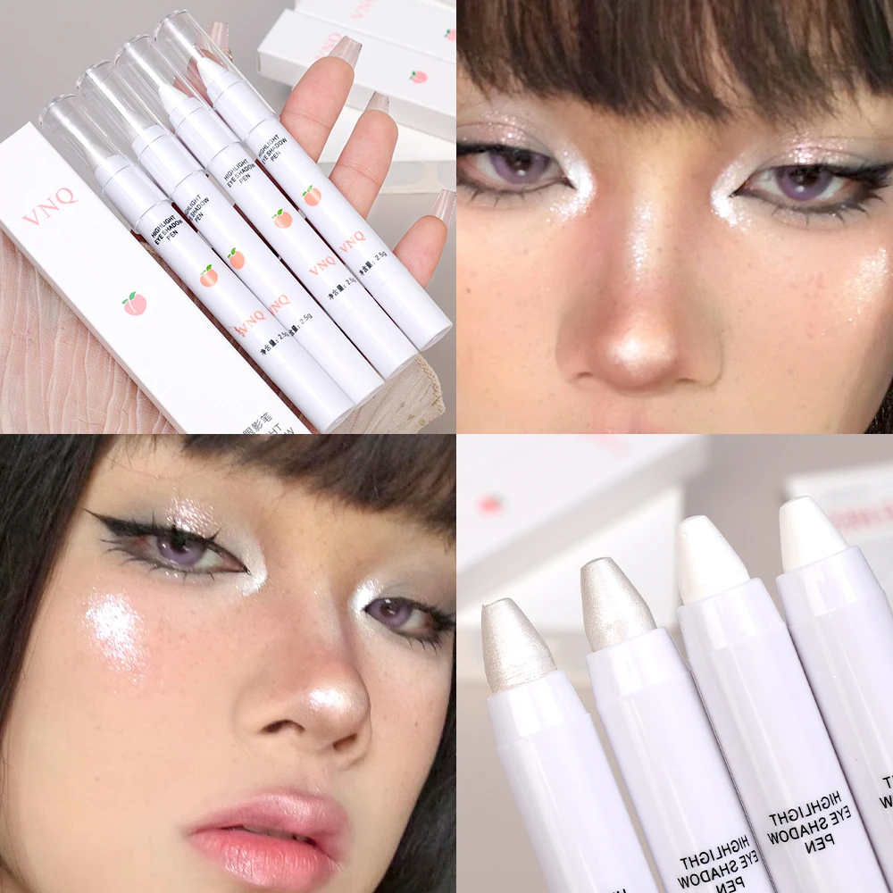 Glitter highlighter pen pearlescent lying silkworm pencil waterproof long-lasting brightening eyes stick white silver eye makeup