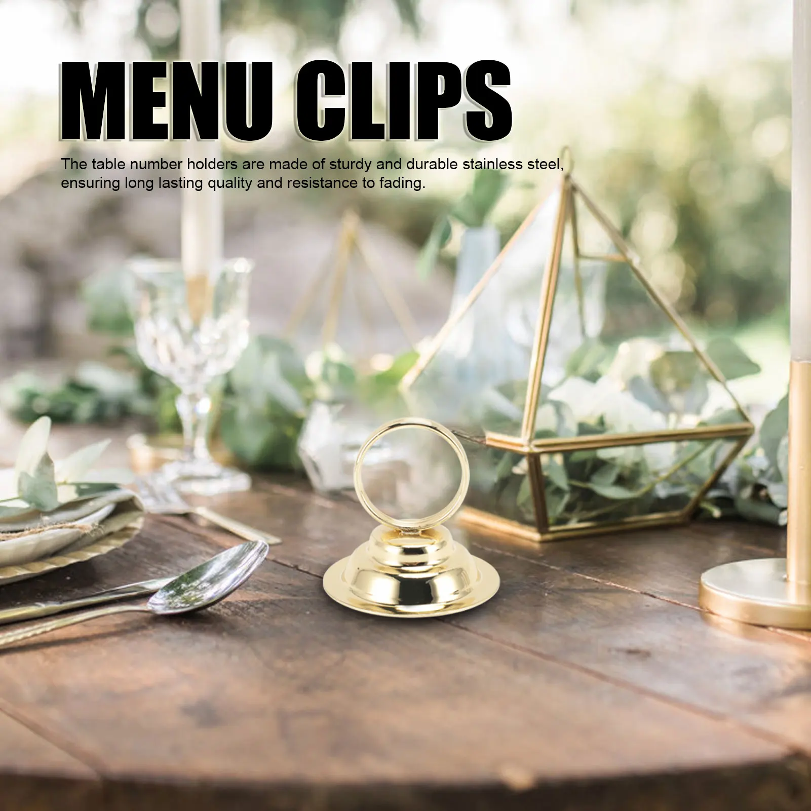 10pcs Table Number Holders Place Card Holders Metal Wire Picture Cards Stand Name Menu Clips For Wedding Reception Party
