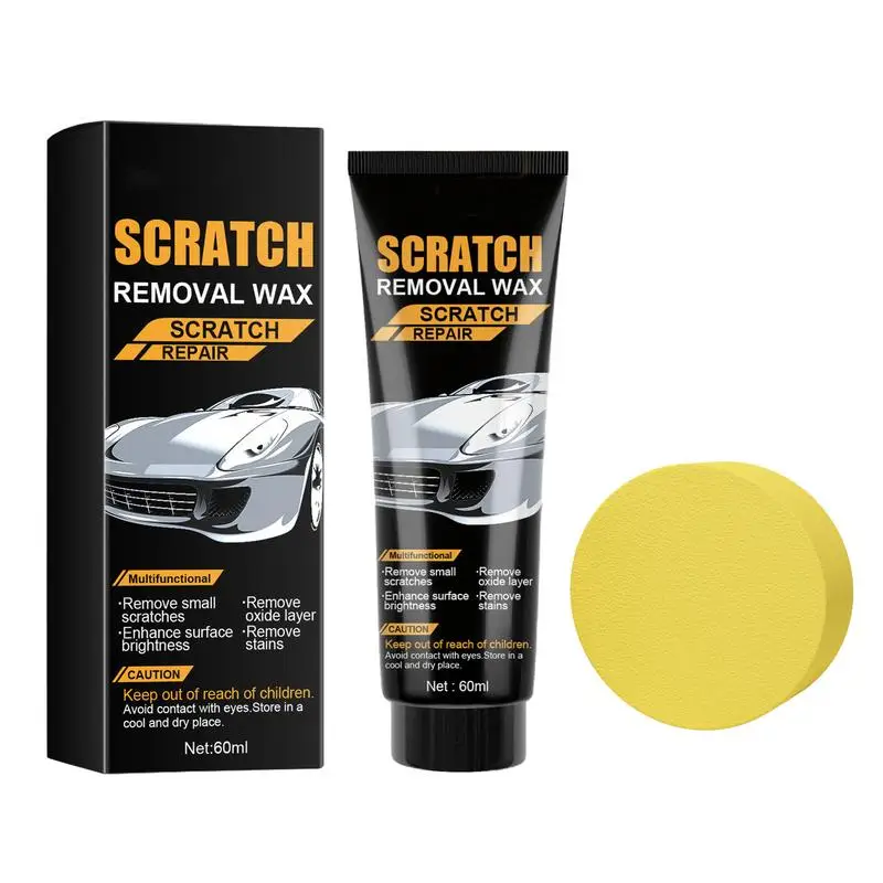 

Car Scratch Remover Wax Car Polishing Paste With Sponge Universal Auto Body Paint Care Wax Auto Swirl Remover Scratches Repair