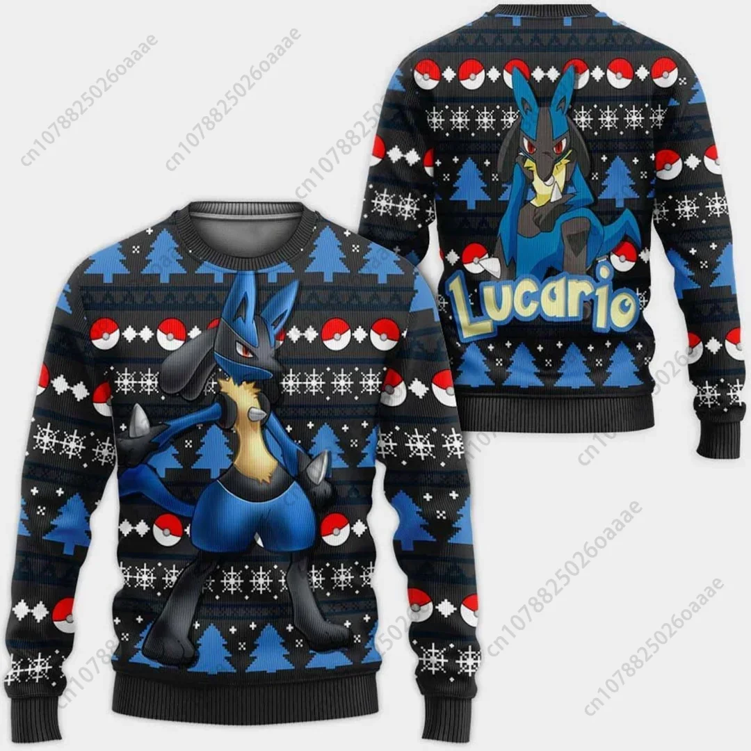 

Pokemon Lucario Ugly Sweater Pocket Monster Ugly Christmas Sweater Anime Gengar Xmas Gifts Anime Pikachu Ugly Christmas Sweater