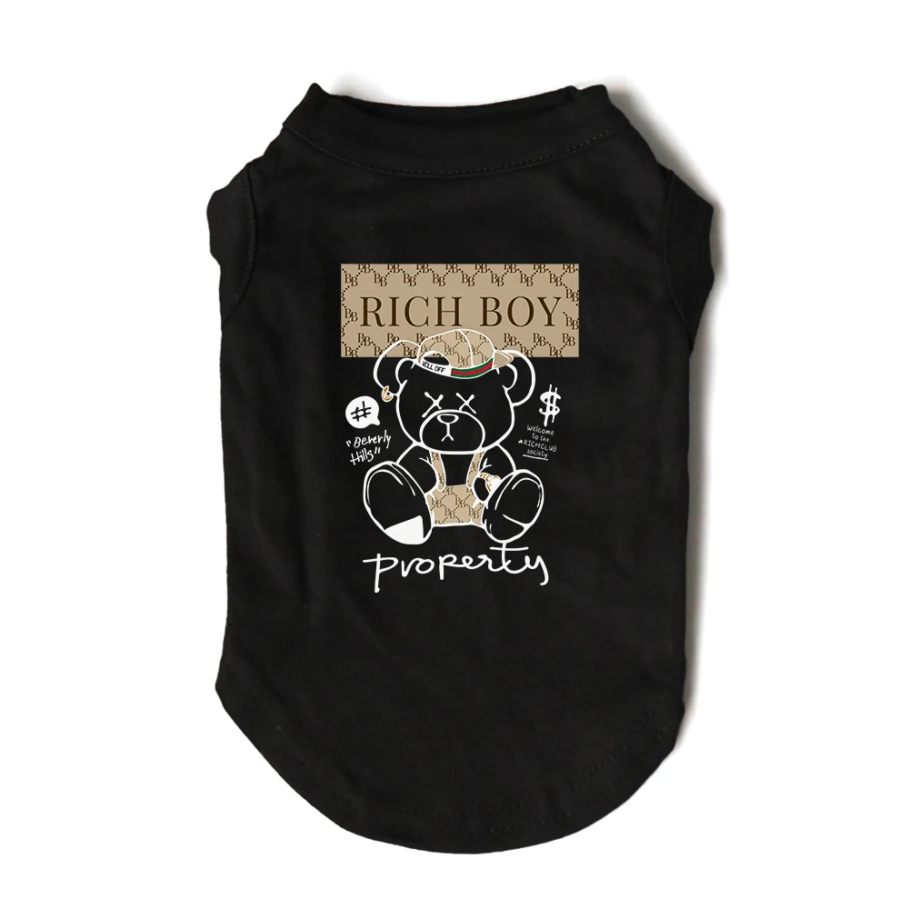 T-shirt imprimé pour chiens Pawda Rich Boy - 2025 - Vêtement et accessoires pour chiens - Doglovedesign