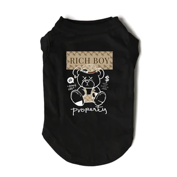 T-shirt imprimé pour chiens Pawda Rich Boy - 2025 - Doglovedesign : Vêtement et accessoires pour chiens