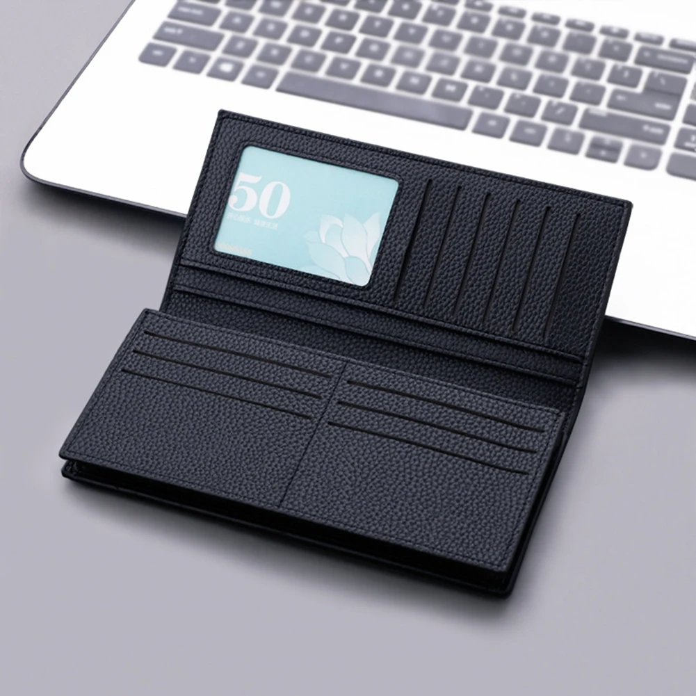 Lychee Pattern Long Wallet Large Capacity Multi-functional Money Pouch