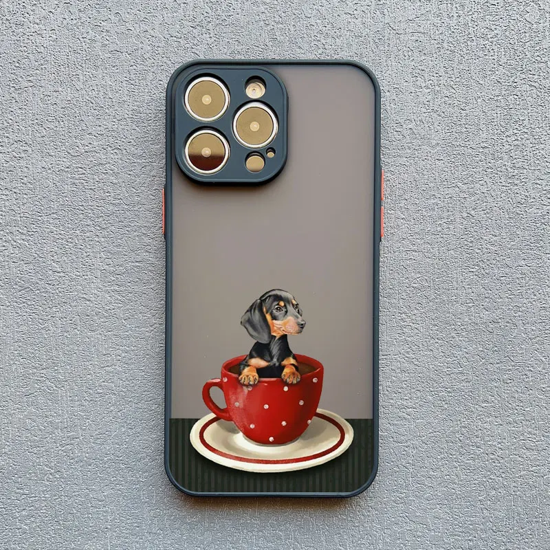 Adorable Cartoon Dog Newspaper Shockproof Phone Case - Lovely Protective Cover