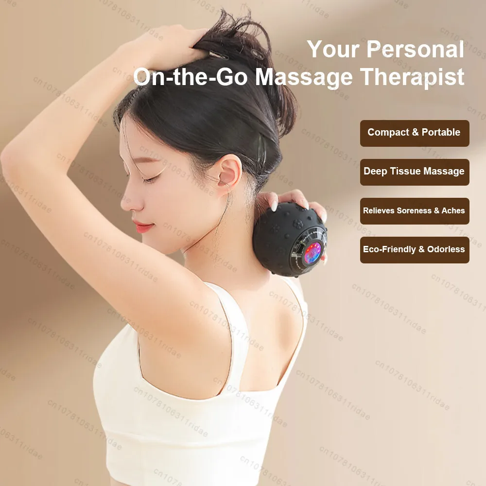 5-Speed Vibrating Massage Ball Yoga Fitness Equipment Muscle Tension Pain Relief Massager Shoulder Neck Back Foot Sole Body Care