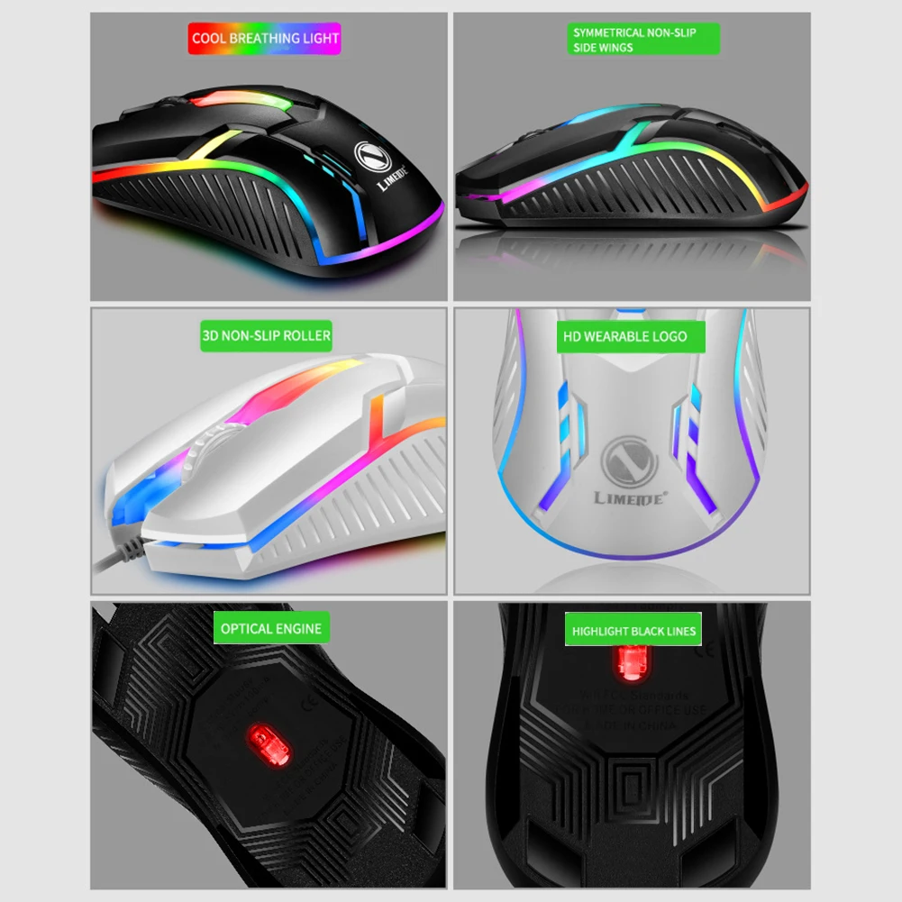 S1 Wired Backlit USB E-sports Luminous Mouse Office Desktop Laptop Computer Mute Game Athletics Glowing Mouse best wireless gaming mouse