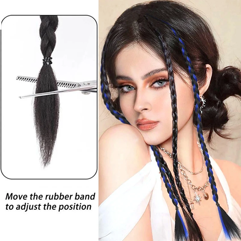 2Pcs Synthetic Braid Wig with Strong BB Clips Lightweight Box Braid Ponytail Hair Pieces for Women  Fashion Accessory