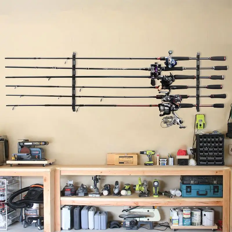 Fishing Pole Holders Wall Mount Fishing Rod Holder Stable Rod Carrier Vertical Stand Pole Stand for