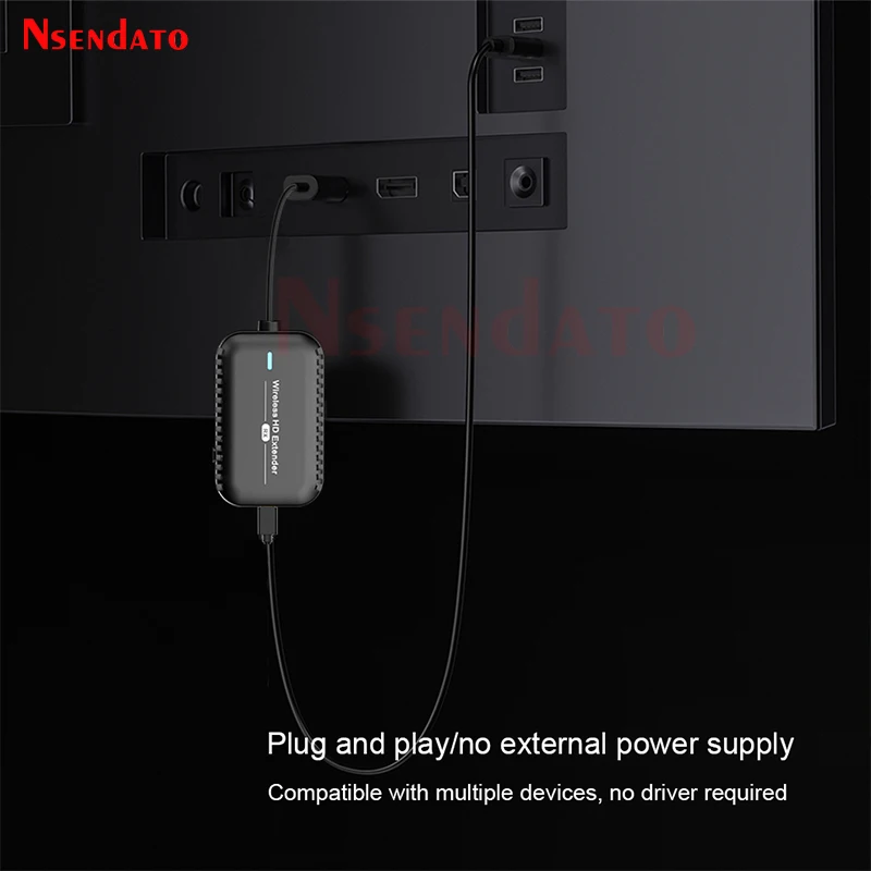 30M USB C HDMI Wireless Video Transmitter And Receiver Kit HDMI Home Audio TV Stick Full HD Extender Display Dongle For PC