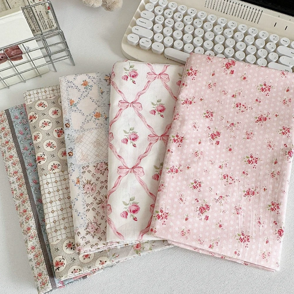 Elegant Floral Cotton Fabric 1