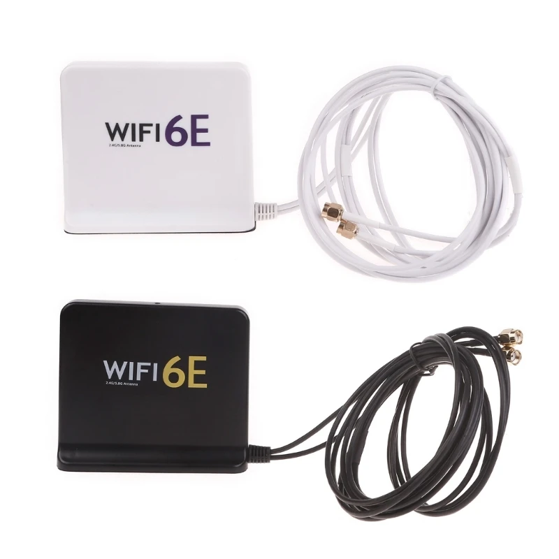 

E56B WiFi 6E трехдиапазонная 2,4 ГГц + 5 ГГц + 6 ГГц базовая всенаправленная антенна WiFi с удлинительным кабелем 1,5 м для WiFi