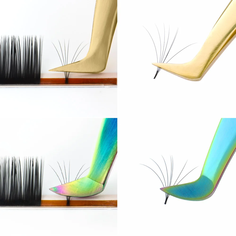 NAGARAKU 속눈썹 연장 핀셋, 메이크업 스테인리스 스틸, 3D 정확한 클립