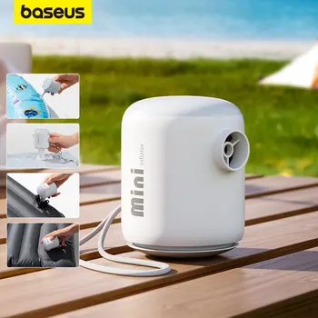 Baseus Mini Air Pump Portable Electric Inflator Pump for Air Mattresses Inflate Deflate Beds Swimming Ring Outdoor Camping Pump