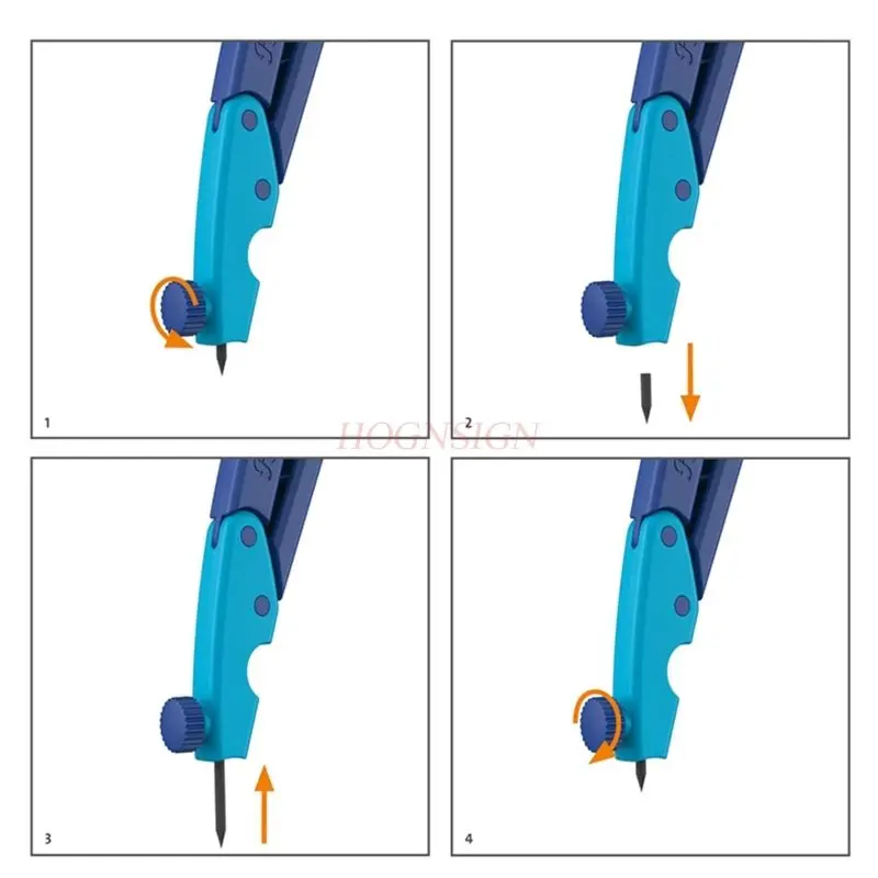 1개 귀엽고 고급스러운 컴퍼스 문구, 전문적인 도면 디자인, 작은 컴퍼스 리드 코어