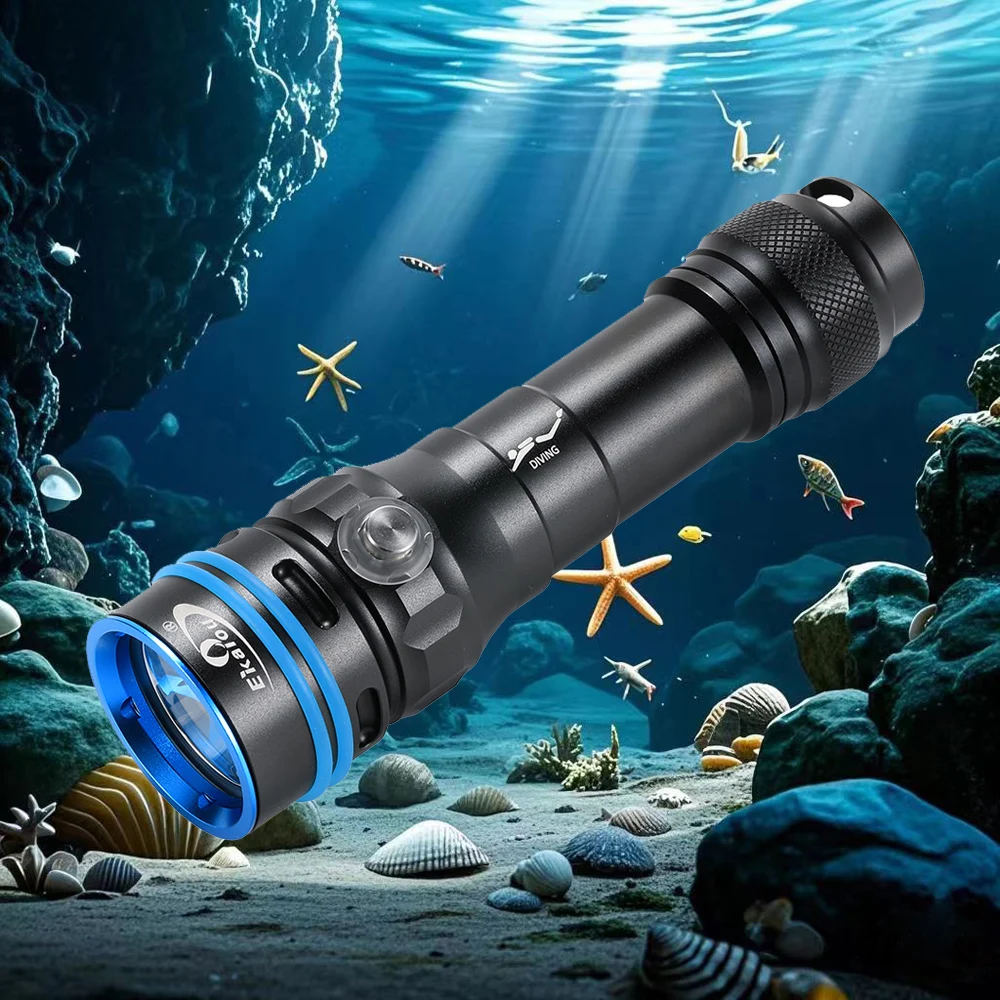 รูปสินค้า ไฟฉายดำน้ำ LED สว่าง Super Bright 150m IP68