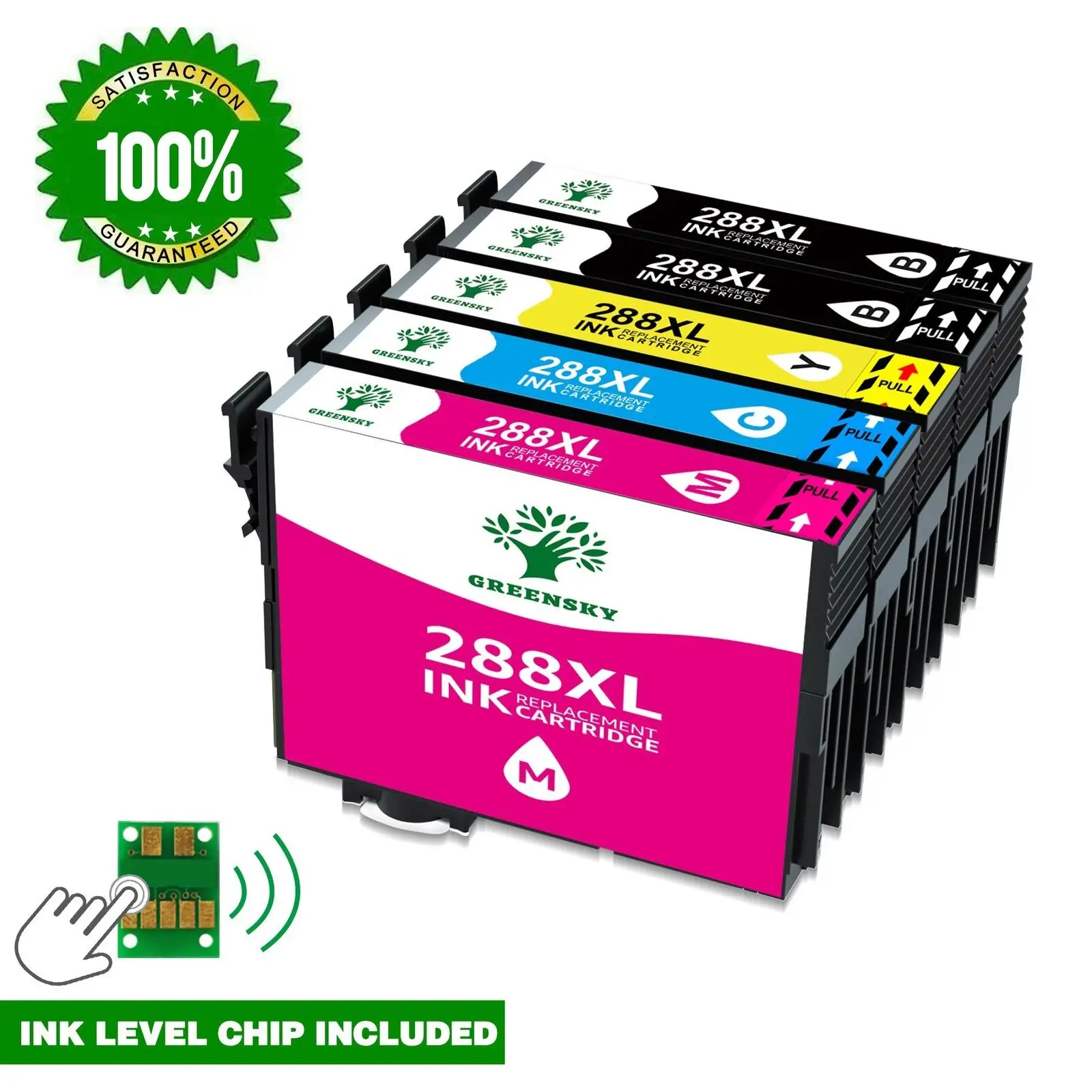 

5Pk T288 Ink Replacement For Epson 288 XL XP440 XP446 XP430 XP330 XP434 Printer