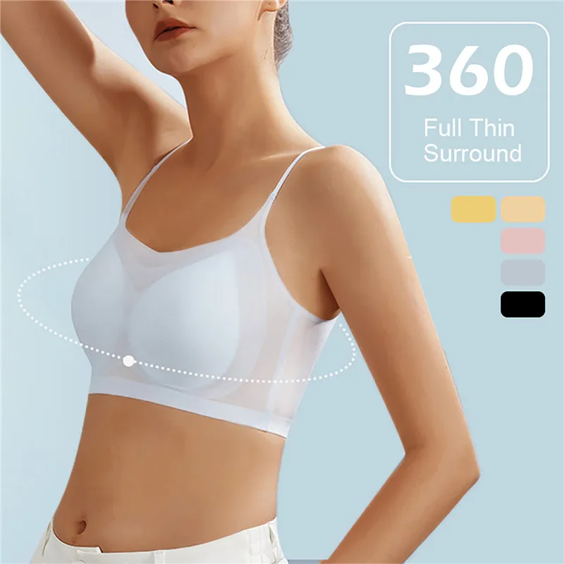 Ultra Thin Ice Silk Seamless Underwear Women Plus Size Sexy Top