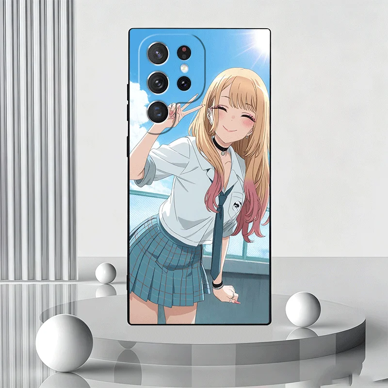 Charming Kitagawa Marin Phone Case with Edge Pattern - Customizable Design