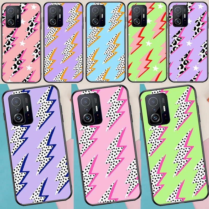 Pink Lightning Bolt Case For Poco X4 Gt F4 F3 M3 M4 X3 Pro Cover For Xiaomi 12 11T Pro 12S Ultra Mi 11 Lite
