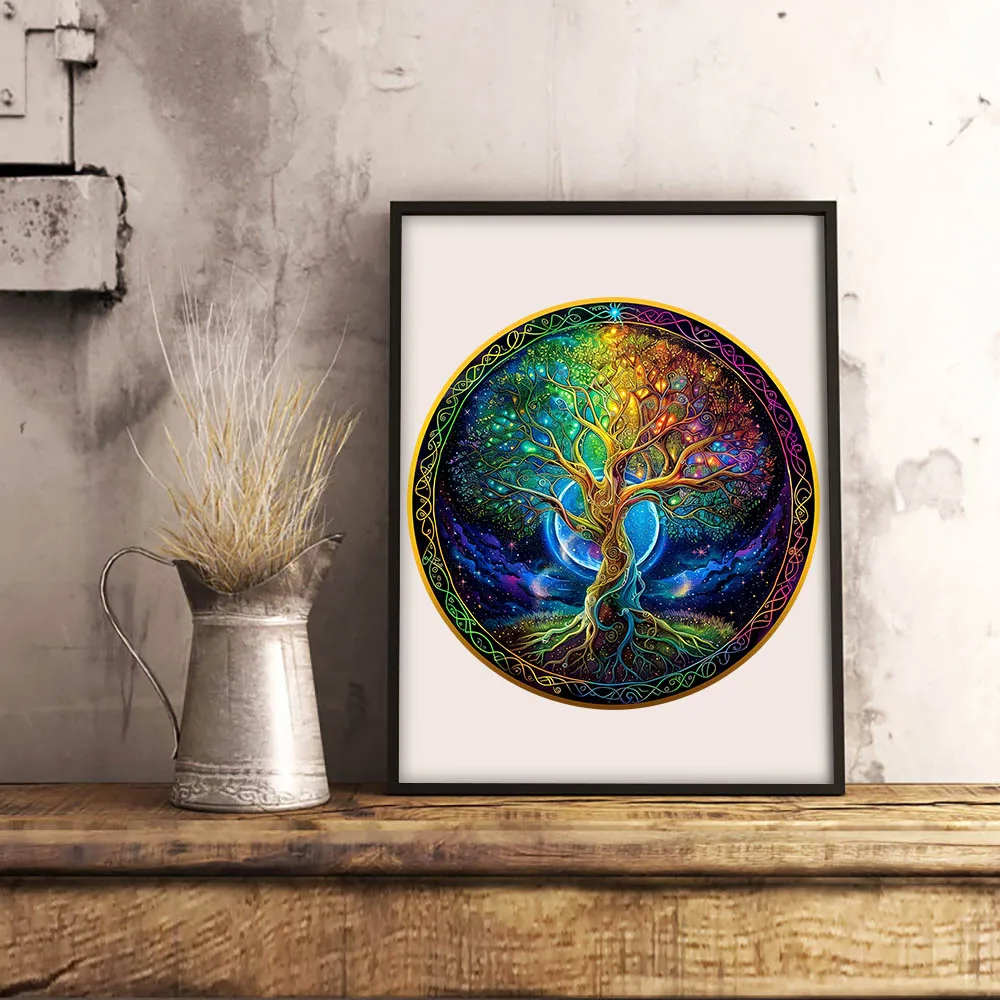 Wooden puzzle Tree of Life Gift box Exquisite gift Irregular animal shape puzzle Christmas personalized senior unique gift Famil 3