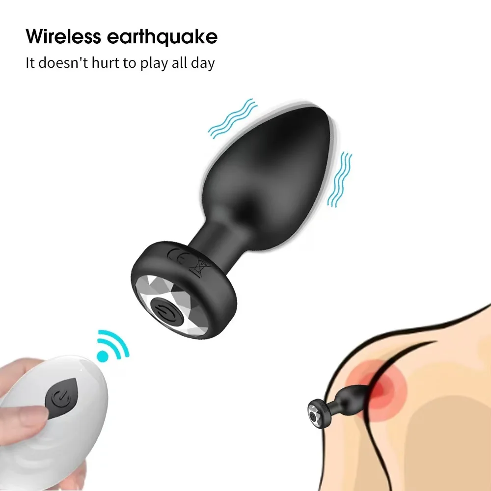 Anal Plug Vibrator Vibration Silicone Anal Plug Toys For Men And Women Wireless Remote Control Sex Toy
