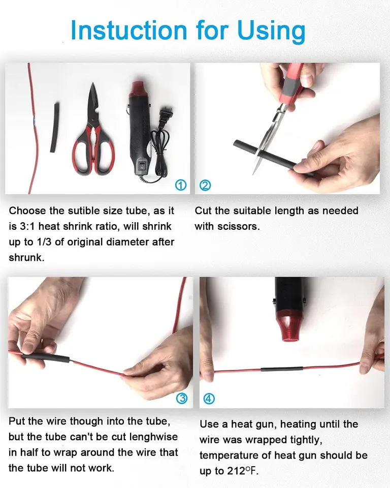 Coffret De Gaine Thermorétractable Noir Composé De 127 Manchons De 2 à 13mm