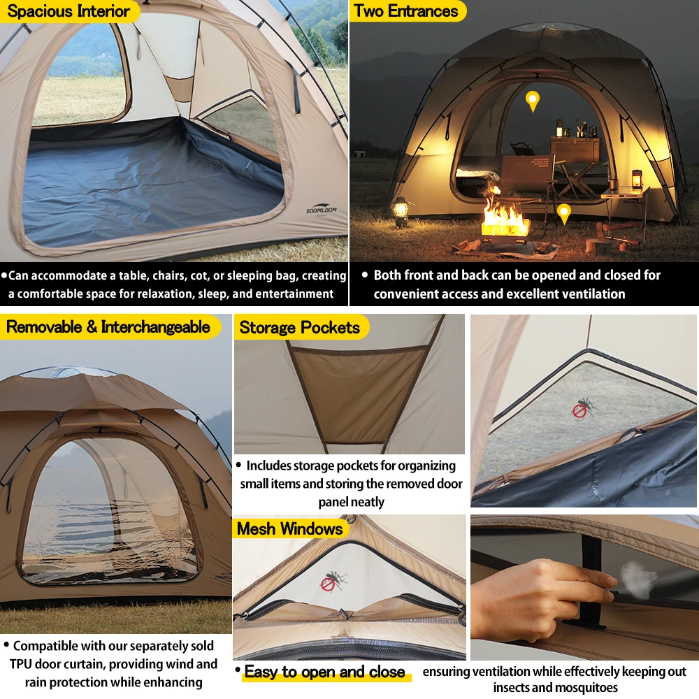 SoomloomダブルY字型ポール軽量テントVIKING UL 40D NYLONナイロン